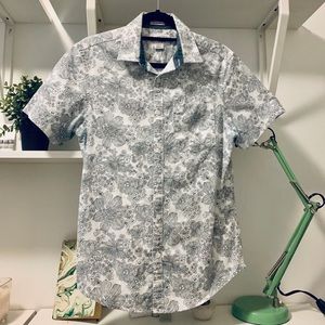 Flower power button down